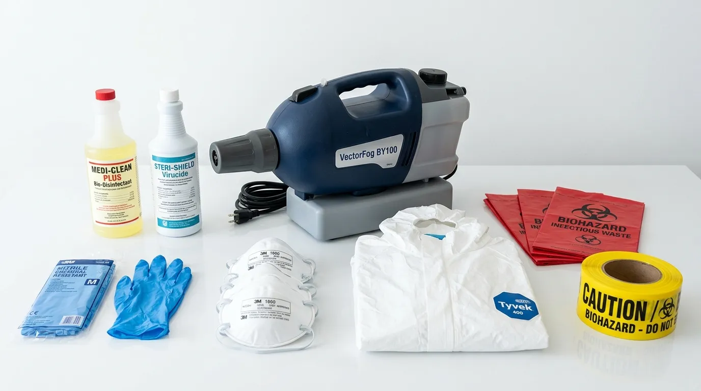 Professional biohazard remediation crew working in Lady Lake